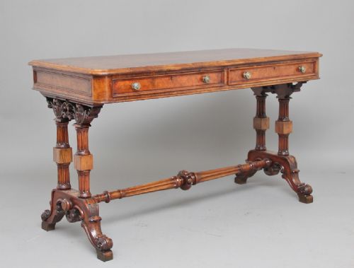 19th Century Walnut Writing / Sofa Table