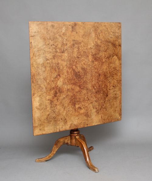 19th Century Burr Alder Supper Table