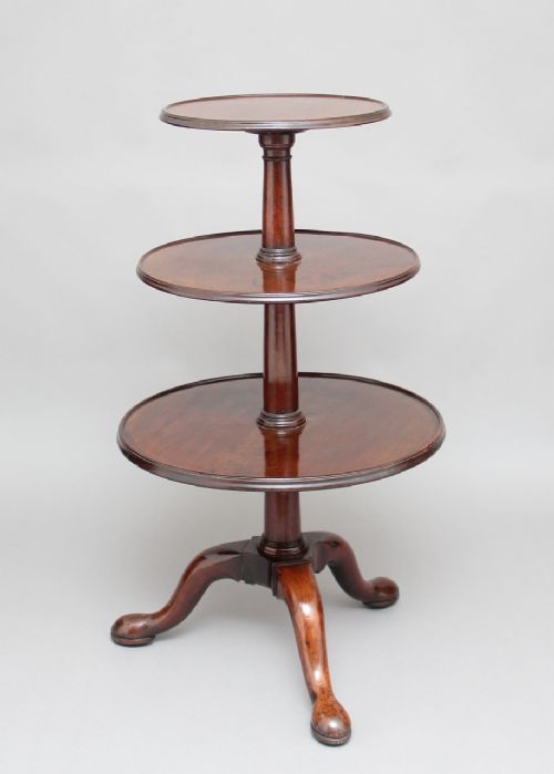 18th Century Mahogany Three Tier Dumbwaiter