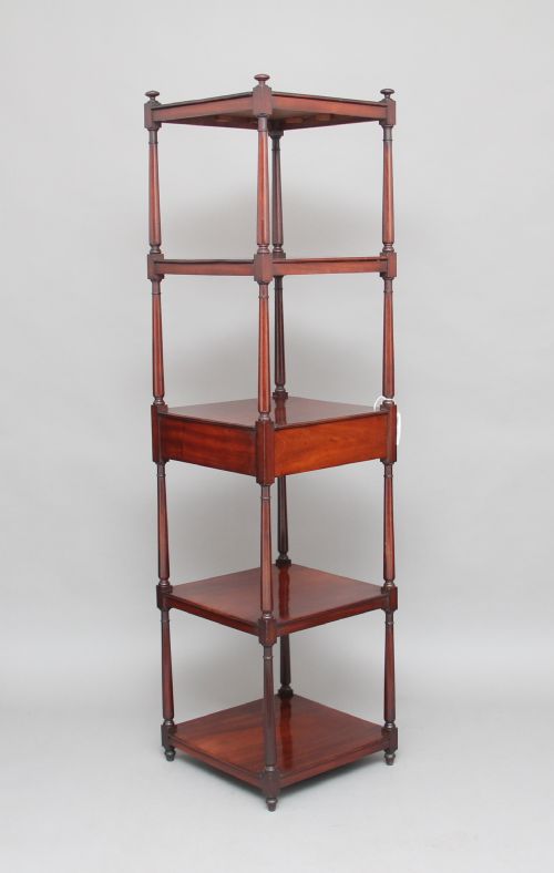 Early 19th Century Mahogany Five Tier Whatnot