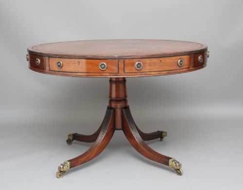 Early 20th Century Mahogany Drum Table
