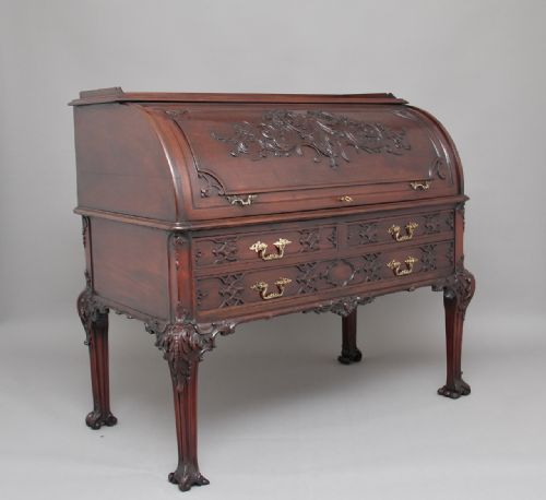 Early 20th Century Mahogany Cylinder Desk