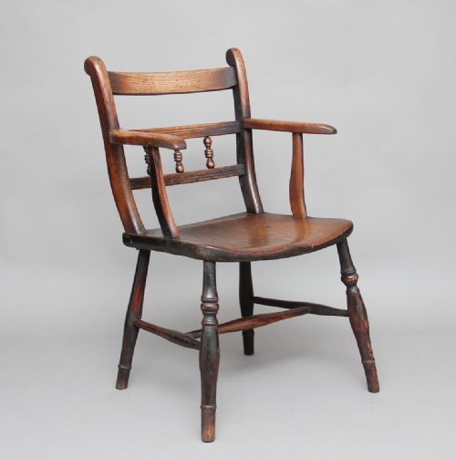 19th Century Elm & Ash Armchair