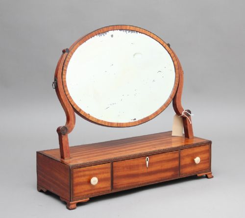 19th Century Satinwood Toilet Mirror