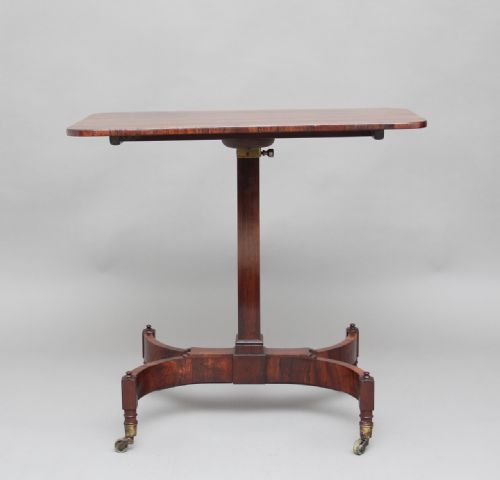 19th Century Rosewood Adjustable Table
