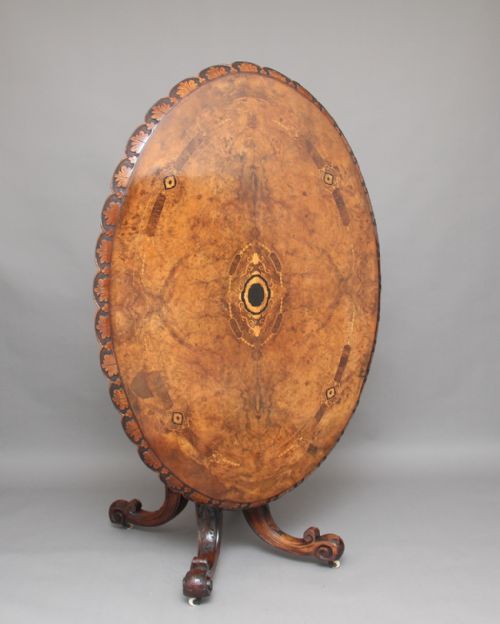 19th Century Burr Walnut Centre Table