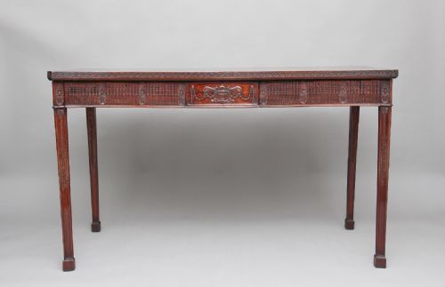 Early 20th Century Carved Serpentine Serving Table