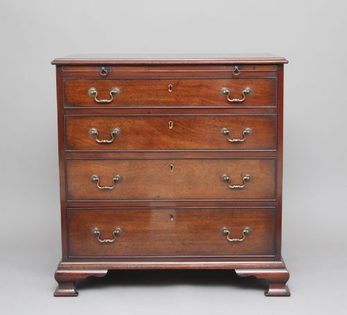 18th Century Mahogany Chest with Brushing Slide