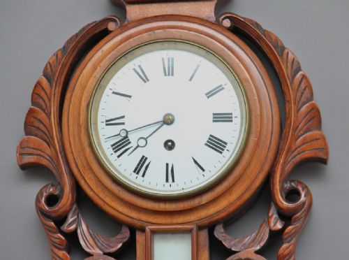 19TH CENTURY AMERICAN CARVED WALNUT BAROMETER - ADDITIONAL PHOTO 2