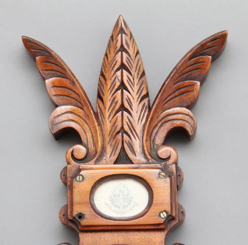 19TH CENTURY AMERICAN CARVED WALNUT BAROMETER - ADDITIONAL PHOTO 6