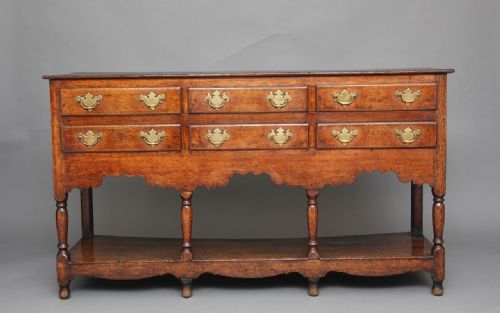 18th Century Oak Potboard Dresser Base