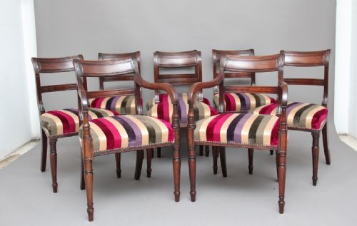 Set of Eight 19th Century Mahogany Dining Chairs