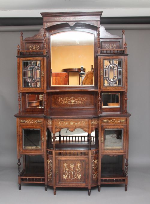 19th Century Rosewood and Inlaid Cabinet