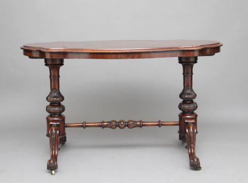 19th Century Walnut Stretcher Table
