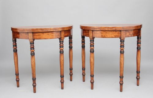 Pair of 19th Century Mahogany Card Tables