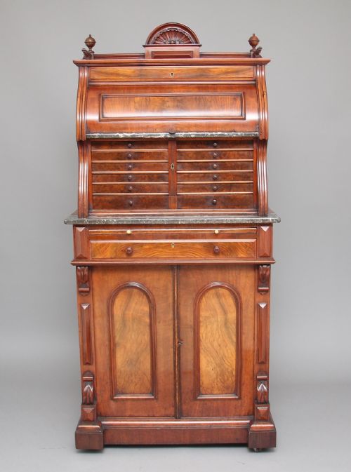 19th Century Burr Walnut Dentist Cabinet