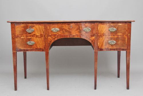 18th Century Mahogany Inlaid Serpentine Sideboard