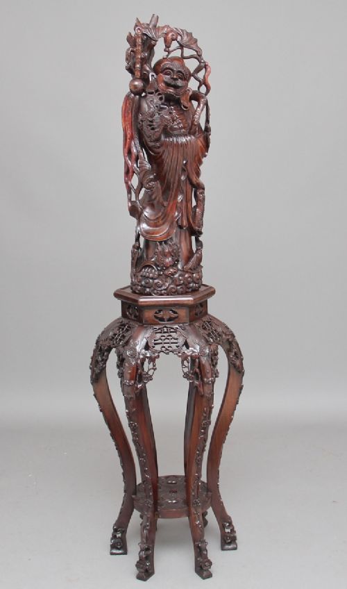 19th Century Chinese Figure on Stand