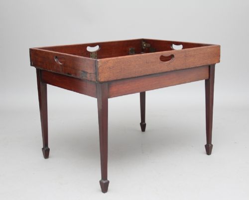 Early 19th Century Mahogany Butlers Tray on Stand