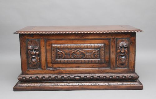 Early 19th Century Carved Italian Cassone