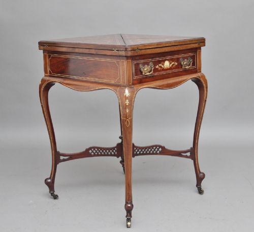 19th Century Inlaid Envelope Table