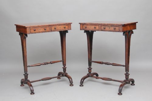 A Pair of 19th Century Rosewood Side Tables