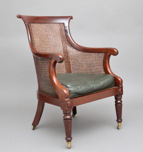 Early 19th Century Mahogany Bergere Armchair