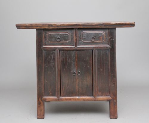 19th Century Chinese Rustic Elm Dresser