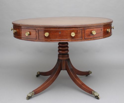 Early 19th Century Mahogany Drum Table