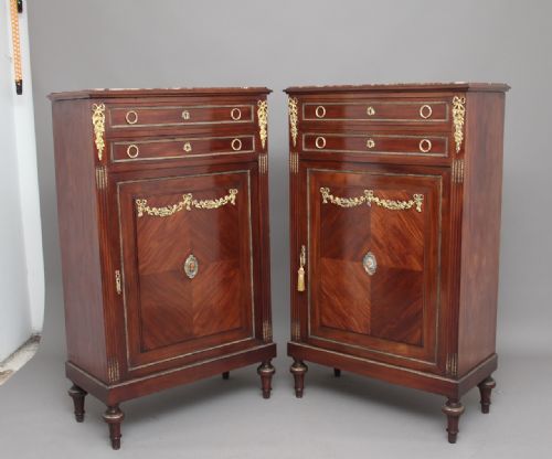 Pair of 19th Century French Mahogany Cabinets