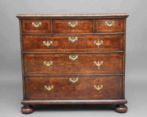 18th Century Oyster Wood Chest