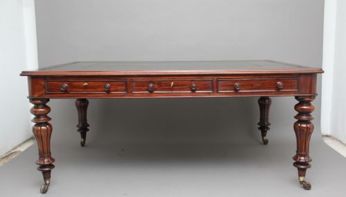19th Century Mahogany Partners Writing Desk