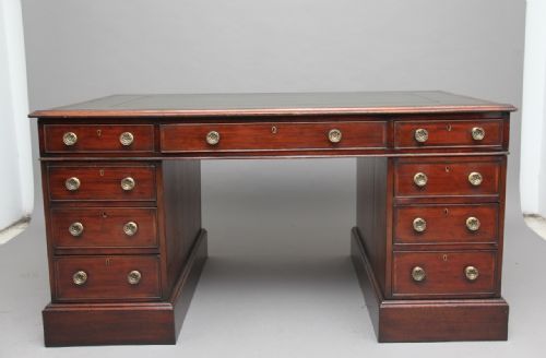 Early 19th Century Mahogany Partners Desk