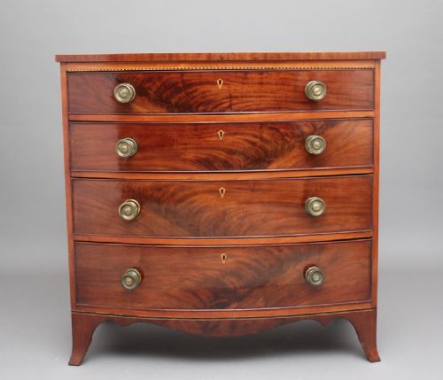 Early 19th Century Mahogany Bow Fronted Chest