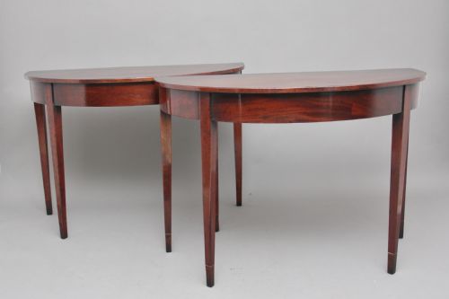 Pair of Early 19th Century Mahogany Console Tables