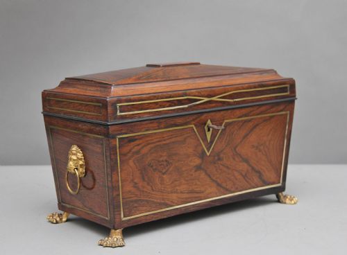 Early 19th Century Rosewood Tea Caddy