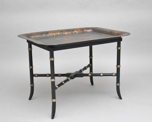 Early 19th Century Toleware Tray on Stand