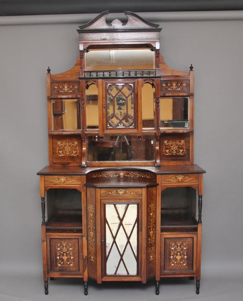 19th Century Rosewood and Inlaid Cabinet
