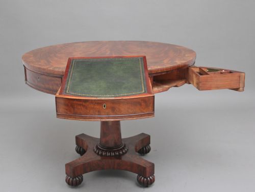 Early 19th Century Mahogany Drum Table