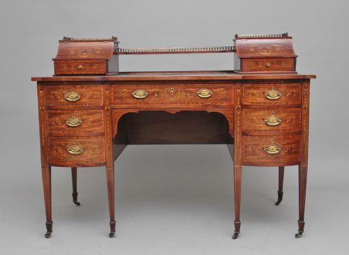 19th Century Inlaid Mahogany Desk