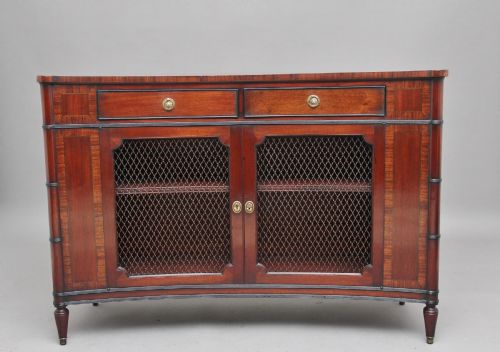 Early 20th Century Concave Mahogany Cabinet