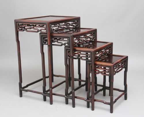 19th Century Chinese Nest of Four Tables