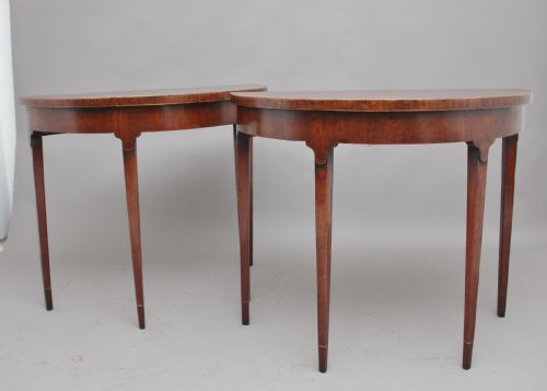 Pair of Early 20th Century Mahogany Console Tables