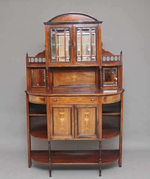 19th Century Rosewood and Inlaid Cabinet