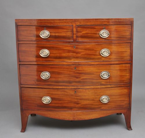 Early 19th Century Mahogany Bowfront Chest of Drawers