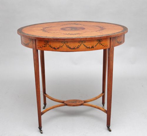 Early 20th Century Painted Satinwood Occasional Table