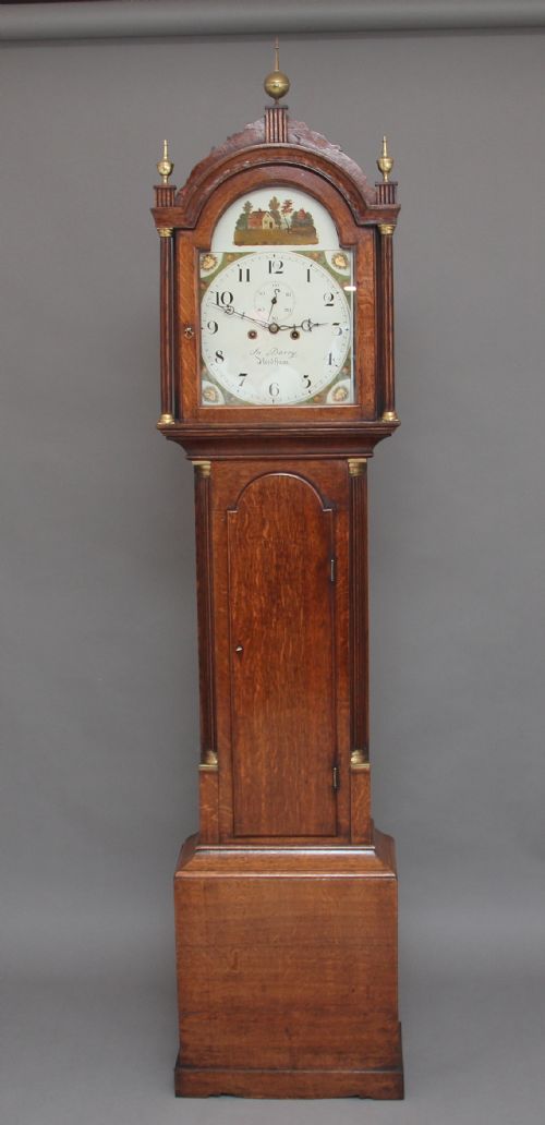 Early 19th Century Oak Grandfather Clock