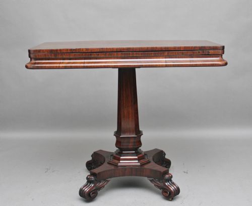19th Century Rosewood Card Table