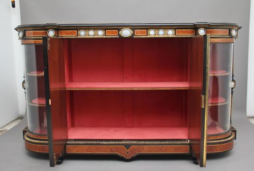 19TH CENTURY AMBOYNA AND EBONISED CREDENZA - ADDITIONAL PHOTO 2