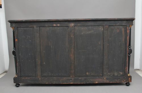 19TH CENTURY AMBOYNA AND EBONISED CREDENZA - ADDITIONAL PHOTO 5